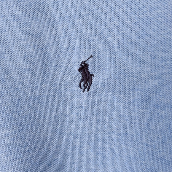 Polo Ralph Lauren The Iconic Mesh Polo Shirt Blue Classic Fit Size XXL Preppy - Picture 4 of 11